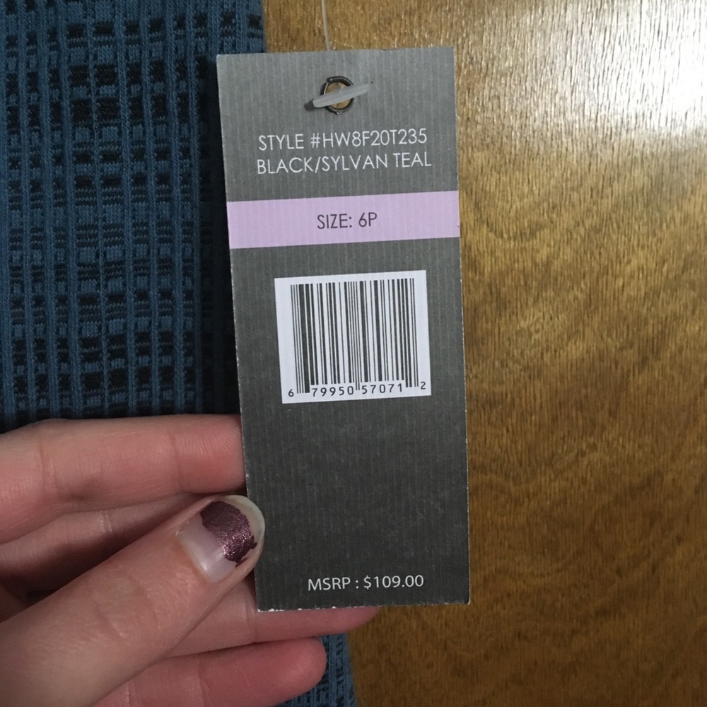 Sharagano teal plaid dress - Picture 3 of 5